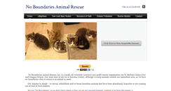 Desktop Screenshot of noboundariesanimalrescue.org